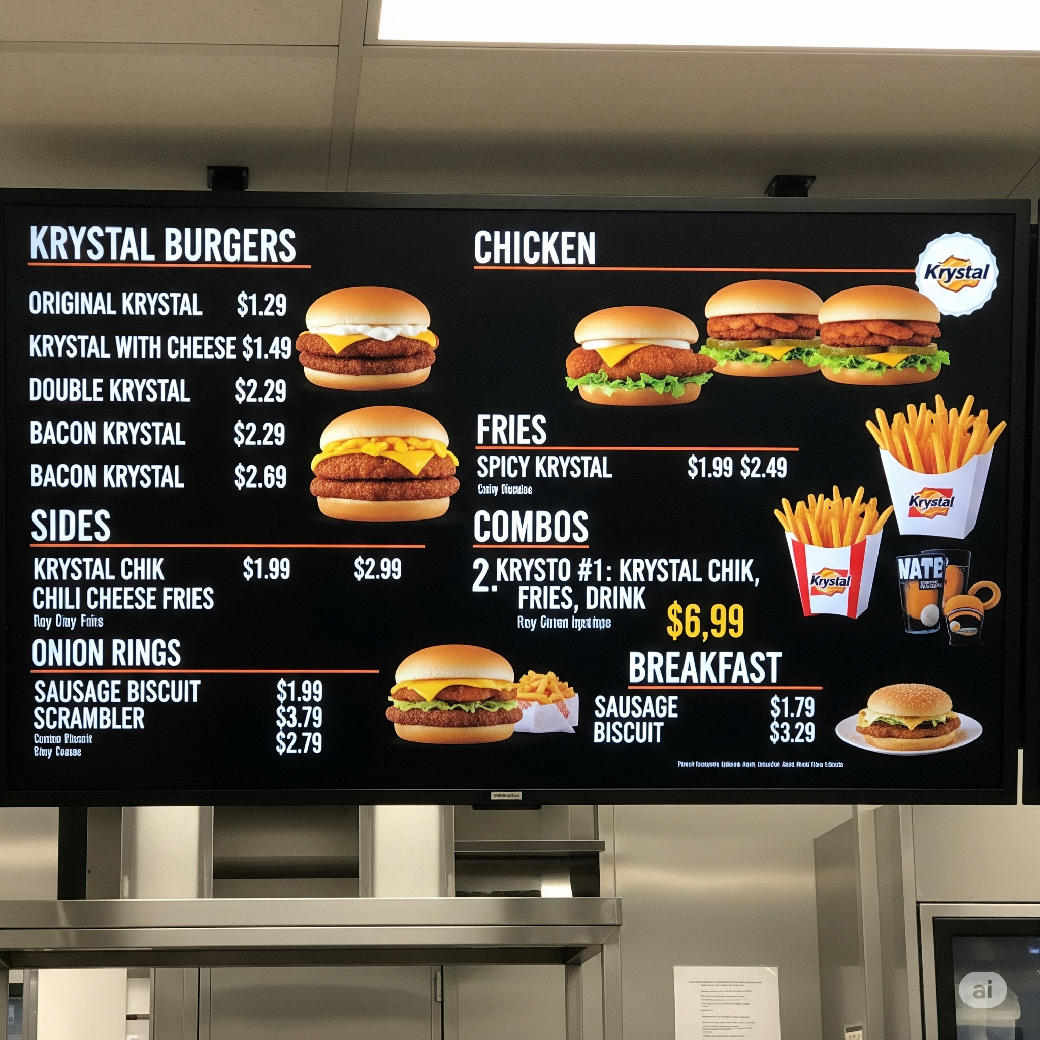 Krystal's Menu Prices | Classic Burgers, Sliders & More
